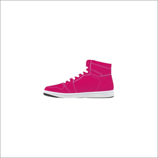 Vibrant Fuchsia High-Top Sneakers - Comfortable and Stylish