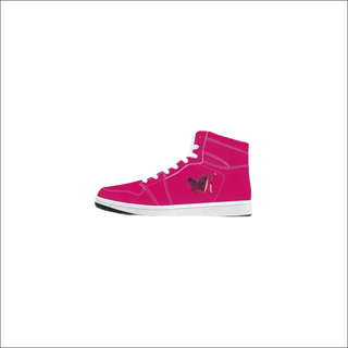 Vibrant Fuchsia High-Top Sneakers - Comfortable and Stylish