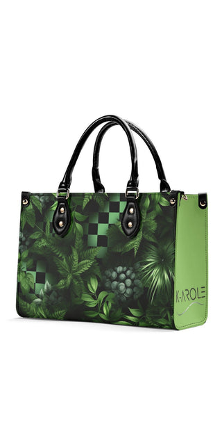 Artistic Elegance: Stylish PU Leather Handbag with Unique Tropical Floral Print from K-AROLE