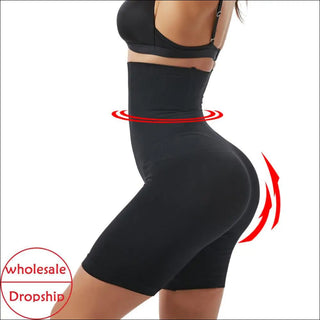 Slimming waist trainer with tummy control, seamless body shaper for women's fashion.