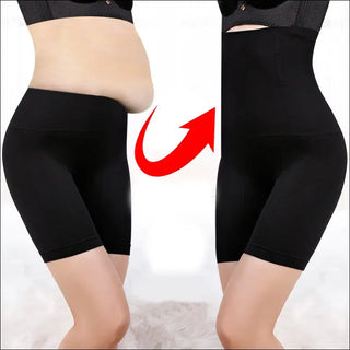 Sleek high-waisted shapewear undergarment with tummy control and butt lifting features for a slimmer, more flattering silhouette.