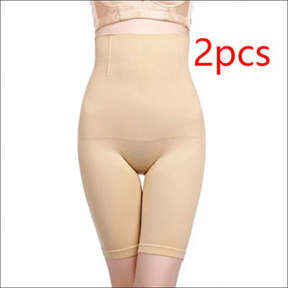 Body-contouring high-waist shapewear with slimming panels. Comfortable, lightweight fabric smooths curves for a streamlined silhouette. Ideal for everyday wear under clothing.