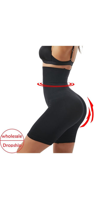 Slimming waist trainer with tummy control, seamless body shaper for women's fashion.