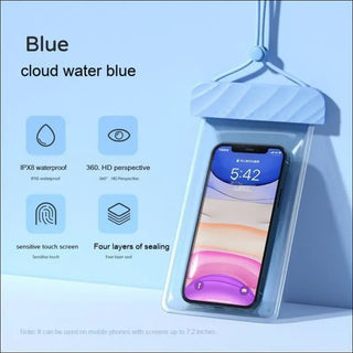 Waterproof Phone Pouch with Clear Touch Screen for Beach