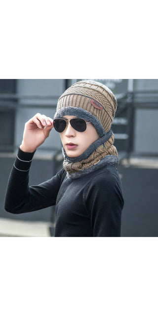 Stylish knitted hat and scarf set for winter warmth and fashion