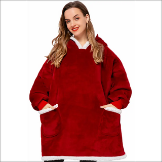 Winter TV Hoodie Blanket Winter Warm Home Clothes Women Men Oversized Pullover With Pockets K-AROLE