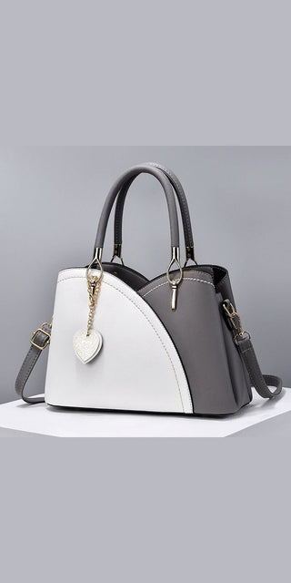 Stylish Patchwork Handbag: Chic PU Leather Purse with Block Handle, Tote Design, and Large Capacity for Versatile Fashion.
