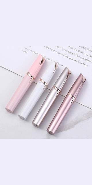 Sleek automatic eyebrow trimmers in pastel colors - a precise, portable brow-shaping tool with a hair removal function for a polished look.