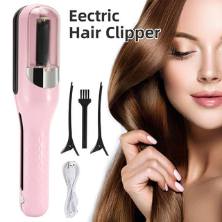 Electric Hair Clipper for Women, Pink Handheld Trimmer with Adjustable Comb Attachments