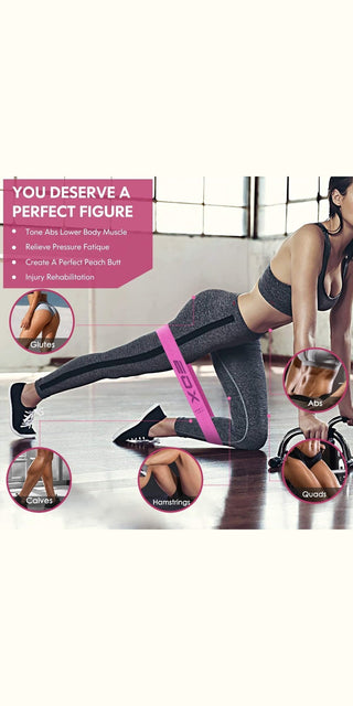 Resistance fabric loop exercise bands for legs and butt, 5 resistance levels for targeted toning and strengthening workouts