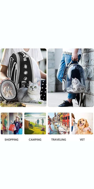 Transparent bubble cat carrier backpack: High-quality travel accessory for adventurous felines