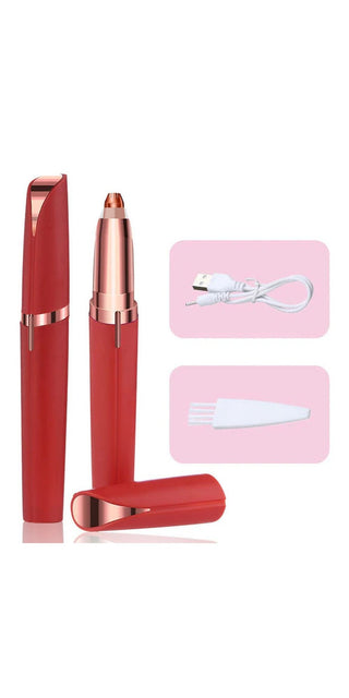 Portable electric eyebrow trimmer with precision shaping and hair removal features, ideal for easy at-home grooming.