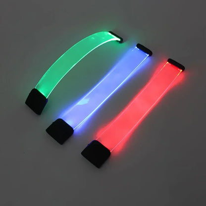 LED Battery Light-Emitting Bracelet Silicone Sound Controlled Bracelet Flashing Safety Light Band Party Luminous Cheering Props