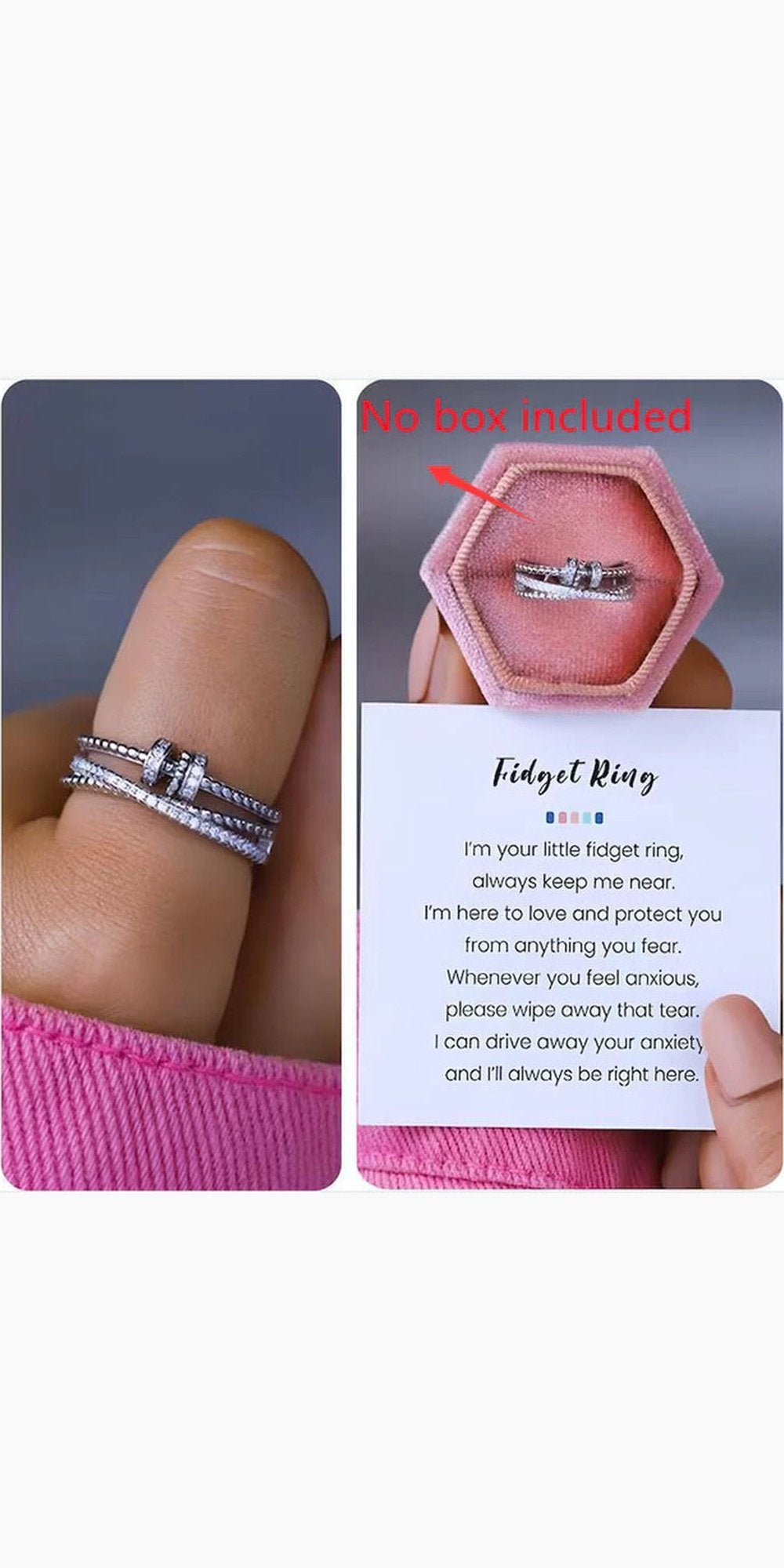 Zircon Crystal Planet Rings with Card for Women Girl Universe Star Engagement Wedding Ring Aesthetic Finger Ring Vintage Jewelry
