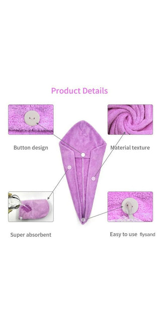 Hair Towel Wrap: Soft, Absorbent Microfiber Coral Velvet for Quick Drying