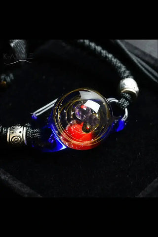 Cosmic starry sky glass ball bracelet gold wire K-AROLE