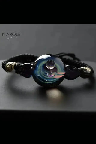 Cosmic starry sky glass ball bracelet gold wire K-AROLE