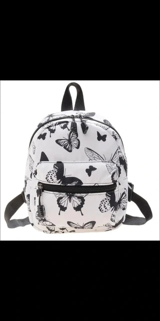 Cute And Funny Cow Spotted Backpack - Black butterfly - bags