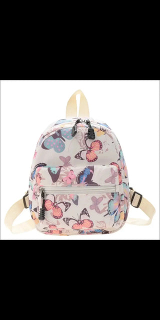 Cute And Funny Cow Spotted Backpack - Colorful butterfly -