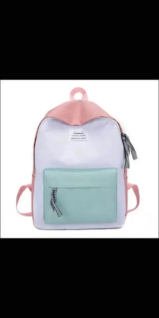 Durable contrast color backpack - bags