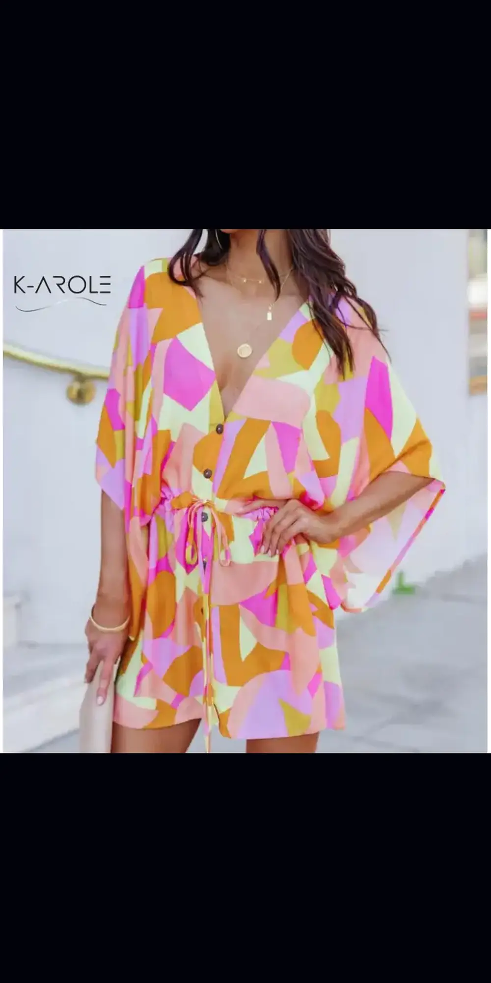 European And American Fashion New Printed Shirt Dress K-AROLE
