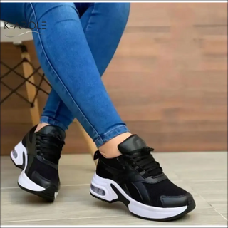 Fashion Round Toe Mid Heel Lace Up Shoes K-AROLE