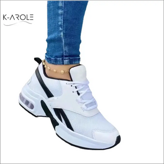 Fashion Round Toe Mid Heel Lace Up Shoes K-AROLE