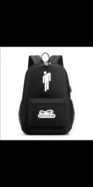 Fashionable And Simple Outdoor USB Charging Backpack - D -