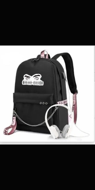 Fashionable And Simple Outdoor USB Charging Backpack - J -