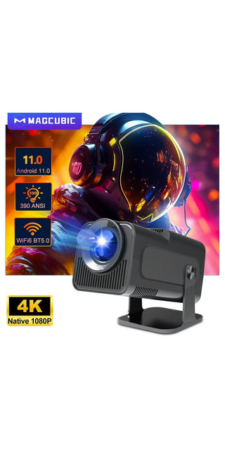 Sleek and versatile 180° rotatable 4K projector for transforming your living room into a cinema experience - K-AROLE's special offer.