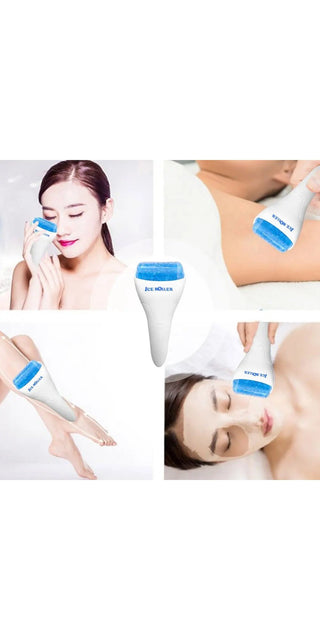 Reusable cooling facial roller and massage tool for relaxation and skin rejuvenation
