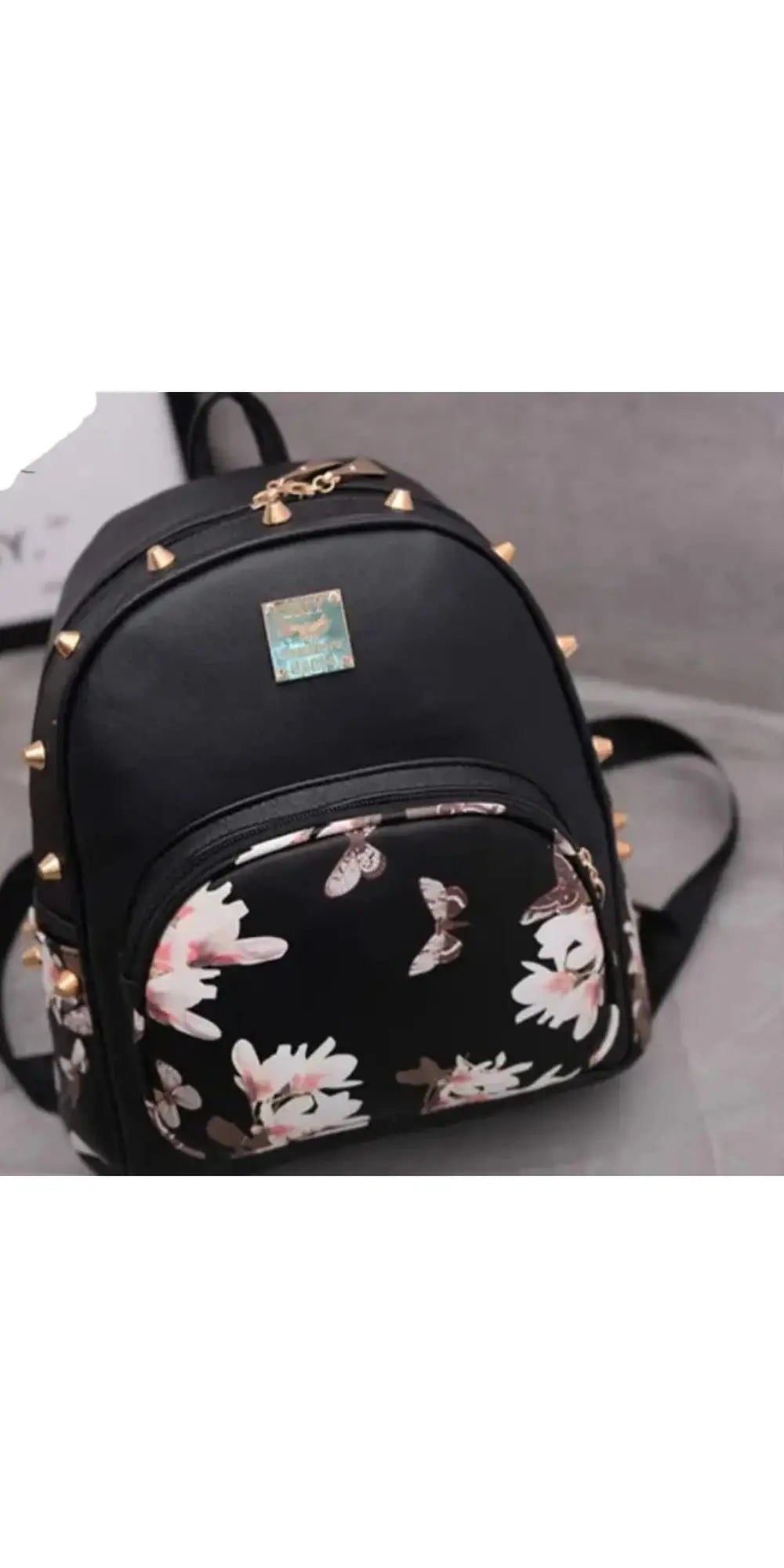 Floral print backpack - Black Butterfly - bags