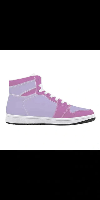 High-Top Synthetic Leather Sneakers Doubleparme life sneakers shoes K-AROLE