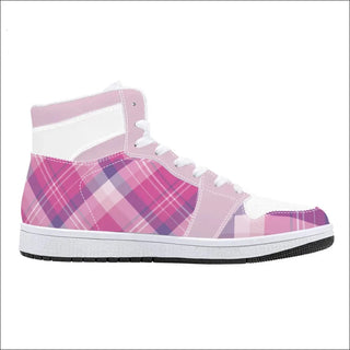 Elevate Style: K-AROLE DAMY High-Top Sneakers Pink Leather, Trend-Setters K-AROLE