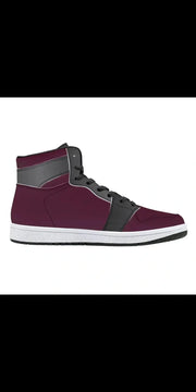 High-Top Synthetic Leather Sneakers - Saloon sneakers shoes