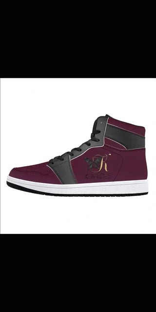 High-Top Synthetic Leather Sneakers - Saloon sneakers shoes K-AROLE