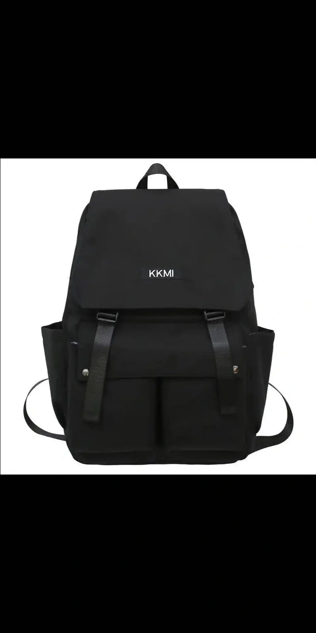 Japanese Flip Large Capacity Computer Backpack Men - Black -