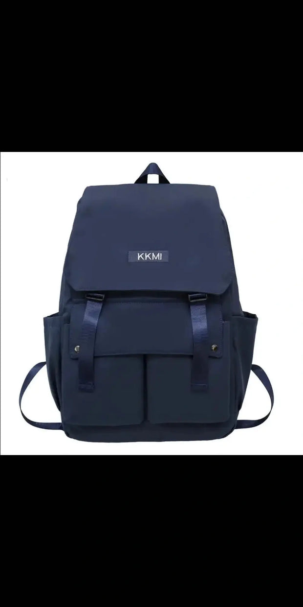 Japanese Flip Large Capacity Computer Backpack Men - Blue -