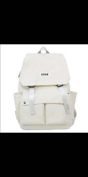 Japanese Flip Large Capacity Computer Backpack Men - White -