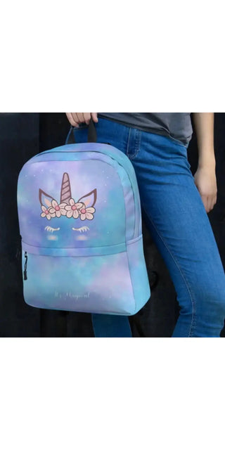 Unleash Your Imagination with the K-Arole Rainbow Blue Backpack with Unicorn K-AROLE