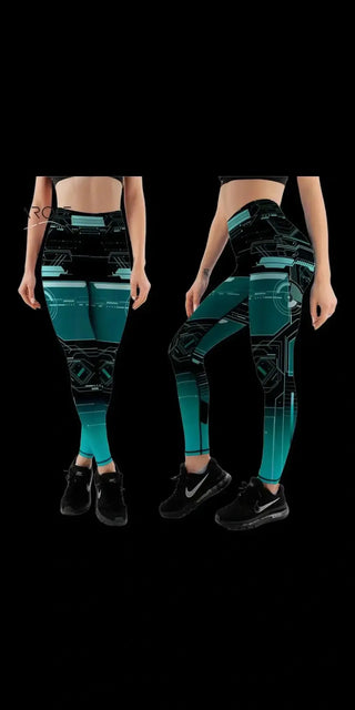 Trendy digital print leggings from K-AROLE: stylish, comfortable women's fashion.