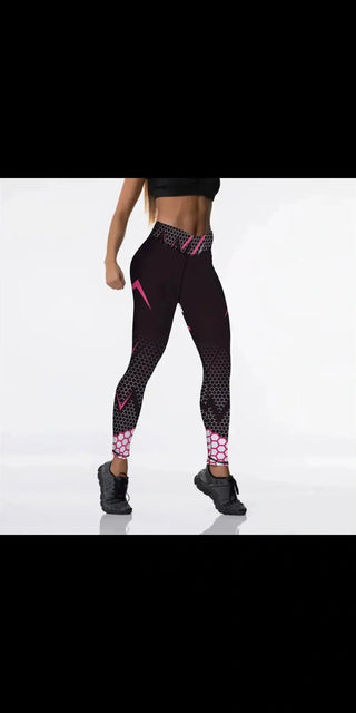 Trendy women's digital print leggings from K-AROLE: stylish, comfortable activewear for an elevated workout.