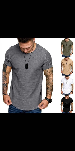 Men's Loose Round Neck Short Sleeve T-Shirt K-AROLE