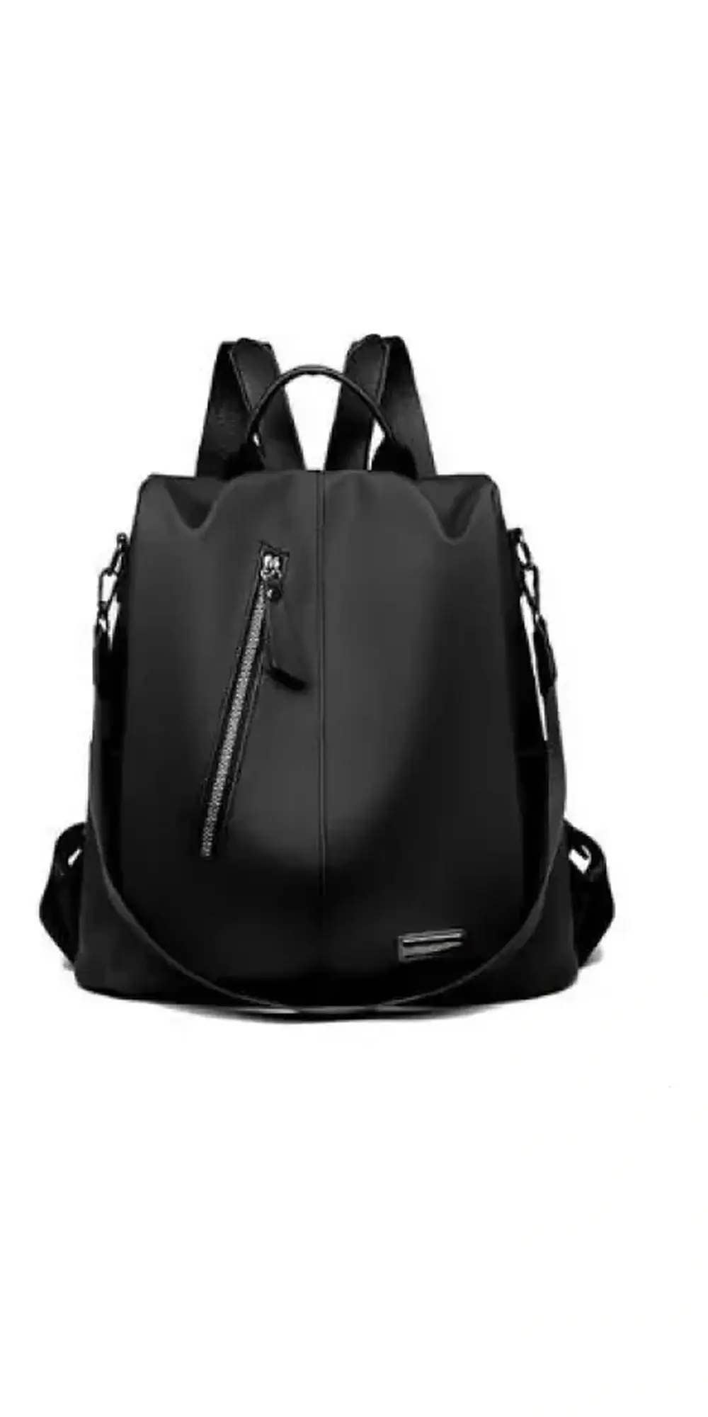 Oxford Cloth Backpack Nylon School Bag Women - Black - bags