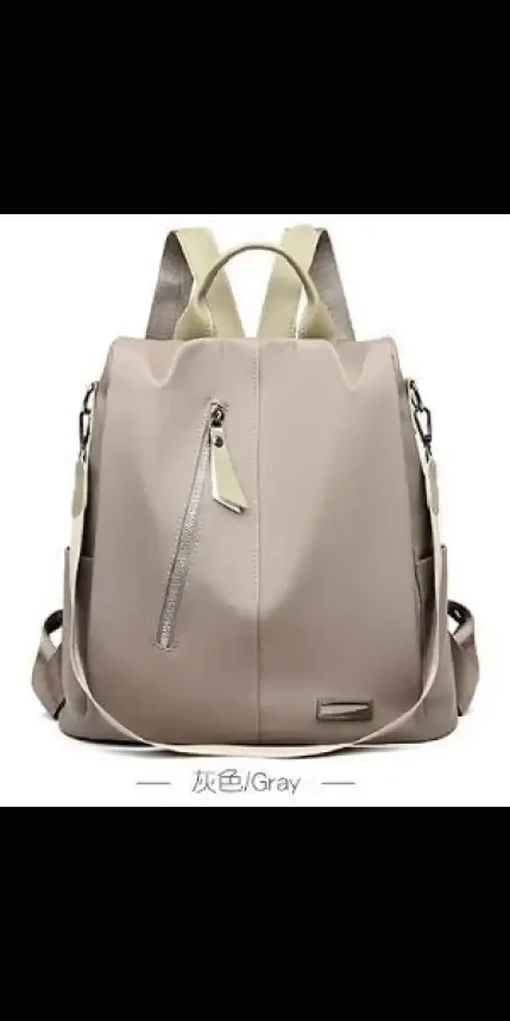 Oxford Cloth Backpack Nylon School Bag Women - Gray - bags
