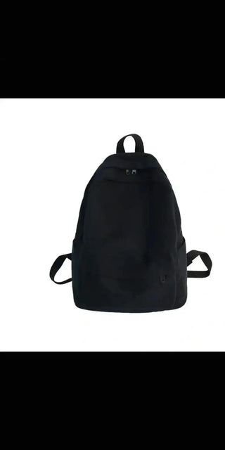 Simple Solid Color Casual Student Backpack - bags