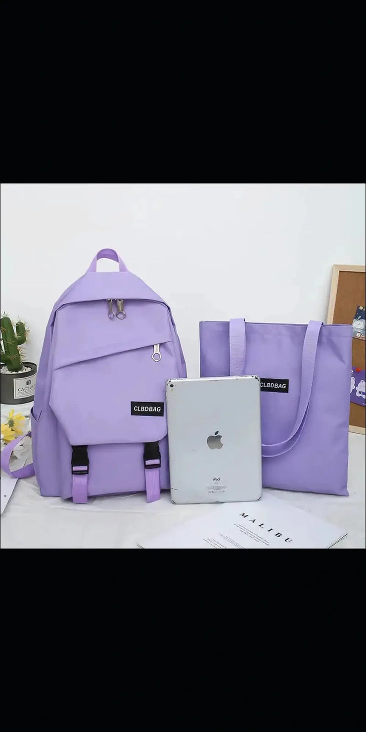 Student School Bag Canvas Travel Korean Backpack - bags