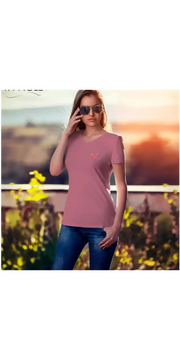 T-shirt,  Prenium tee K-AROLE, Tshirt, Shirt, Top, cotton rose glacé