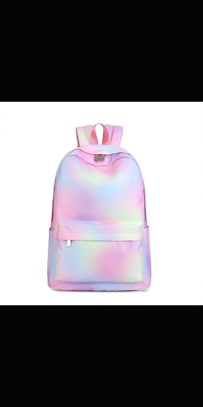 Three - piece backpack girl rainbow - Rainbow / 1pcs - bags