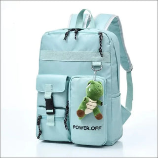 Unisex cool girl with canvas backpack - Green - sac a dis
